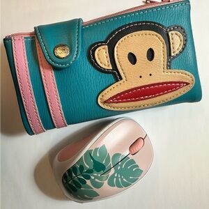 Paul Frank Teal and Pink Wallet